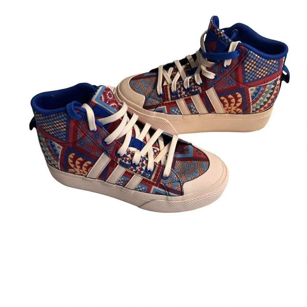 Adidas FARM Rio x Bravada 2.0 Platform‎ Mid Skateboard Patchwork Quilt Women's 6